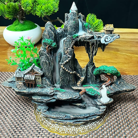  Mountain Waterfall Incense Burner